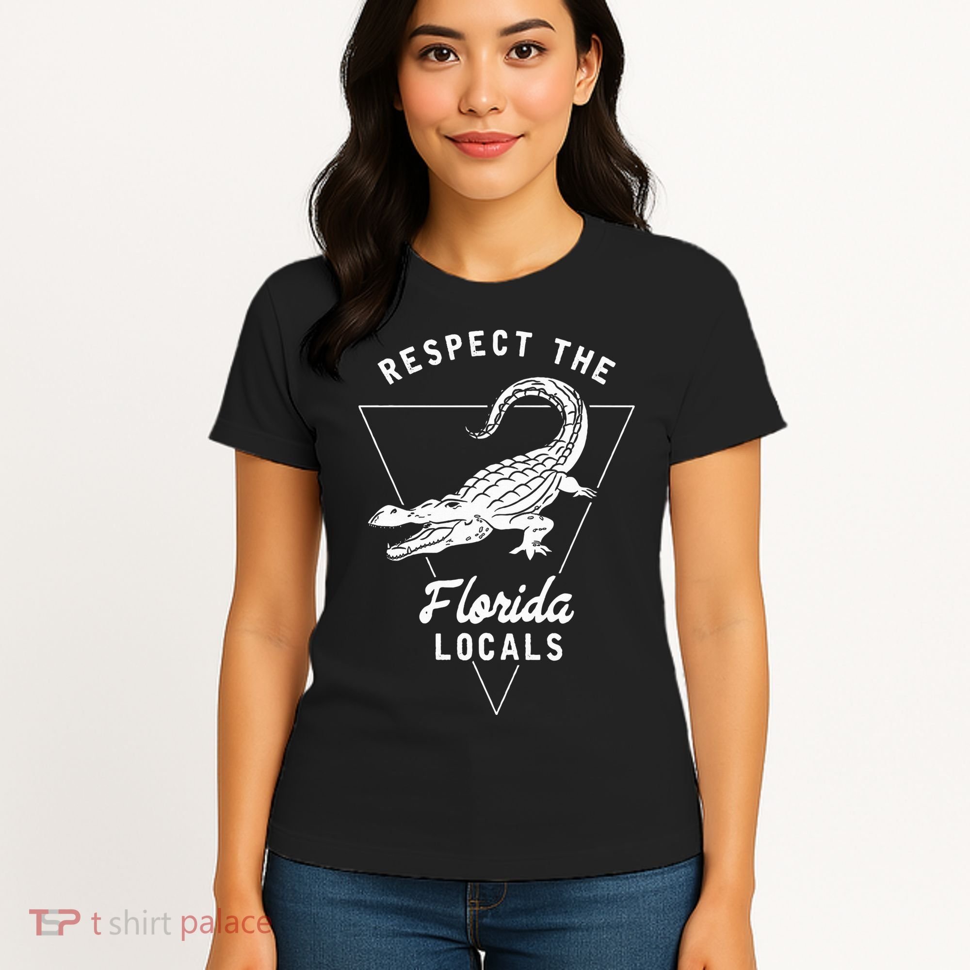 Respect The Florida Locals Alligator Funny Gator Women's T-Shirt
