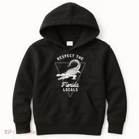 Respect The Florida Locals Alligator Funny Gator Kids Hoodie thumb 0