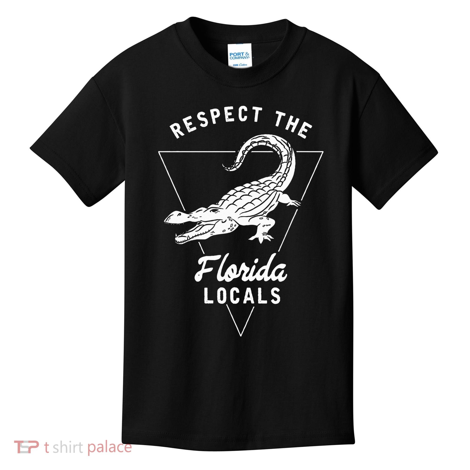 Respect The Florida Locals Alligator Funny Gator Kids T-Shirt