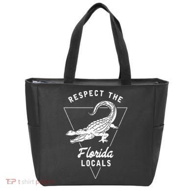 Respect The Florida Locals Alligator Funny Gator Tote Bag
