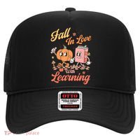 Retro Teacher Fall In Love With Learning Autumn Thanksgiving Hat thumb 0
