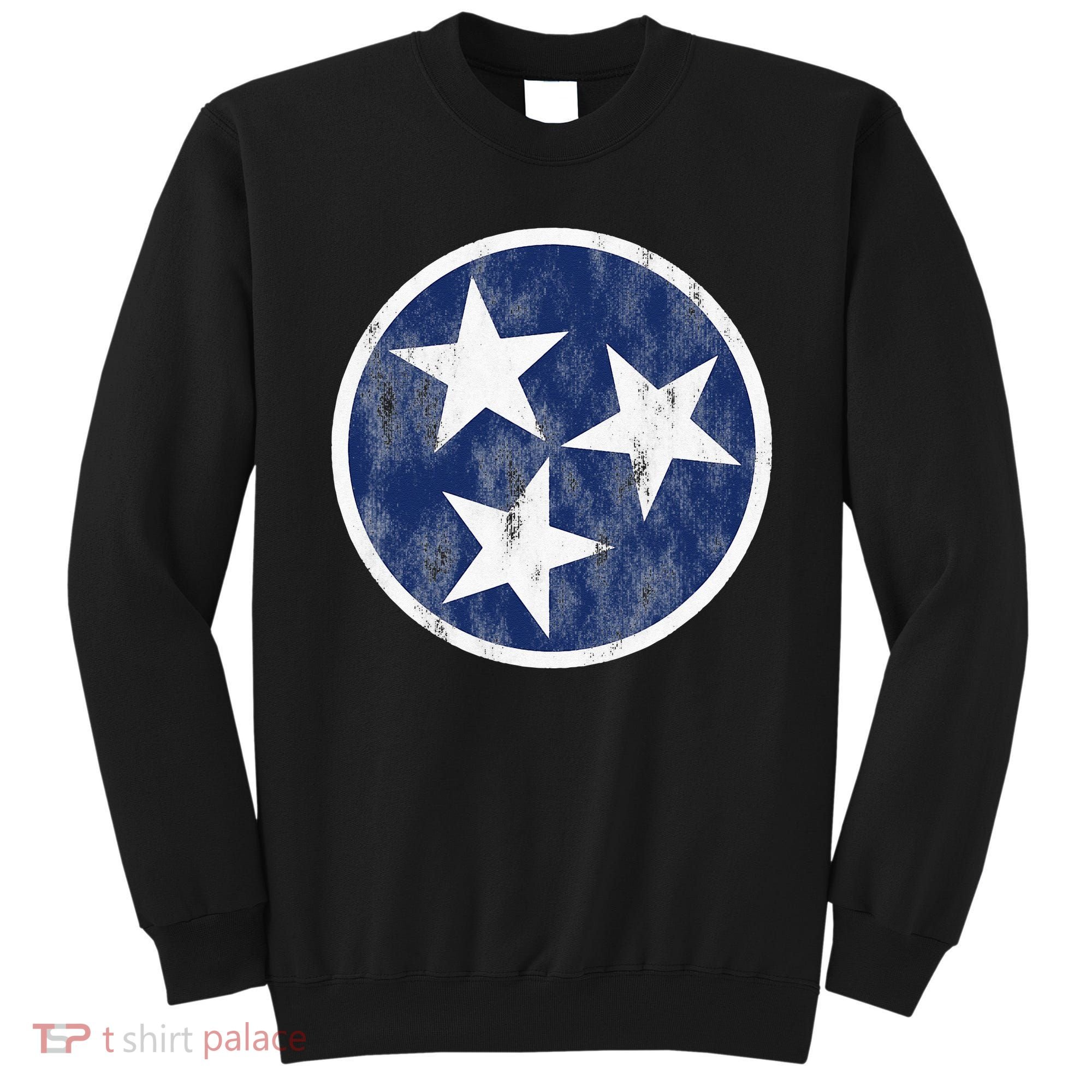 Retro Tennessee Flag Star Logo Volunteer State Nashville TN Sweatshirt