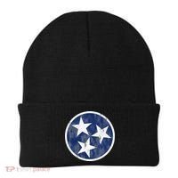 Retro Tennessee Flag Star Logo Volunteer State Nashville TN Beanie thumb 0