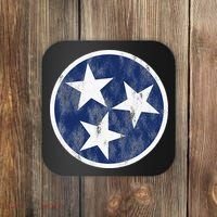 Retro Tennessee Flag Star Logo Volunteer State Nashville TN Coaster thumb 0