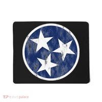 Retro Tennessee Flag Star Logo Volunteer State Nashville TN Mousepad thumb 0
