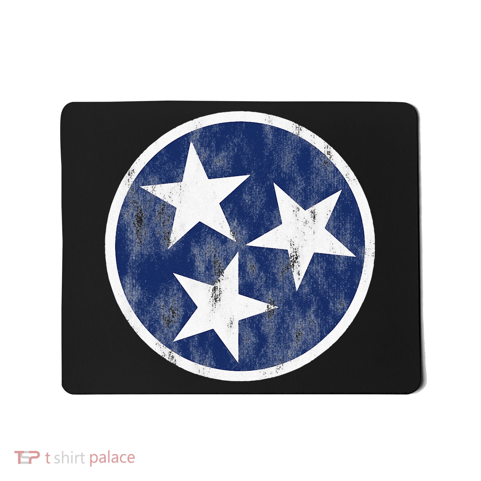 Retro Tennessee Flag Star Logo Volunteer State Nashville TN Mousepad