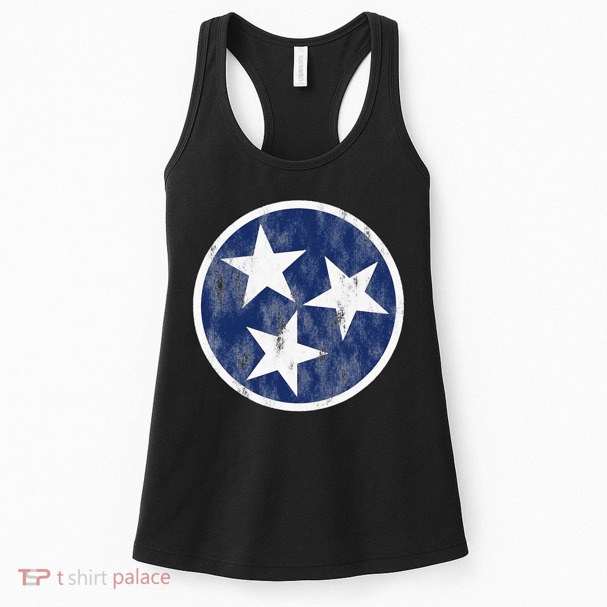 Retro Tennessee Flag Star Logo Volunteer State Nashville TN Women's Tank Top