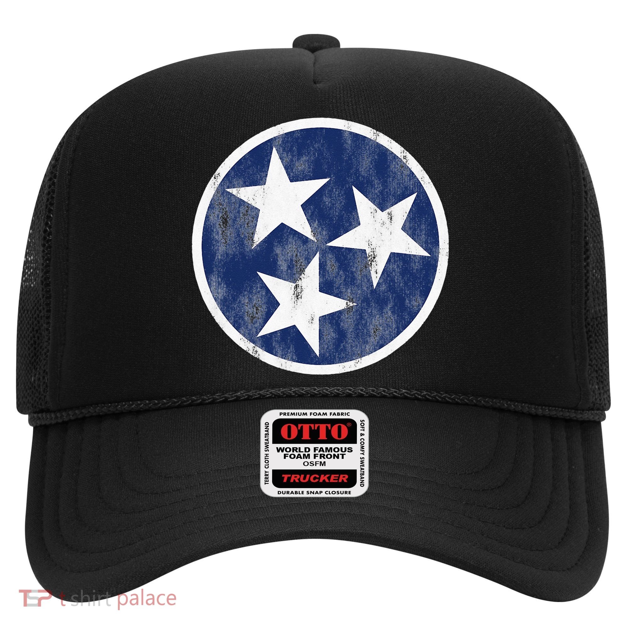 Retro Tennessee Flag Star Logo Volunteer State Nashville TN Hat