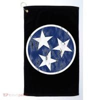 Retro Tennessee Flag Star Logo Volunteer State Nashville TN Golf Towel thumb 0