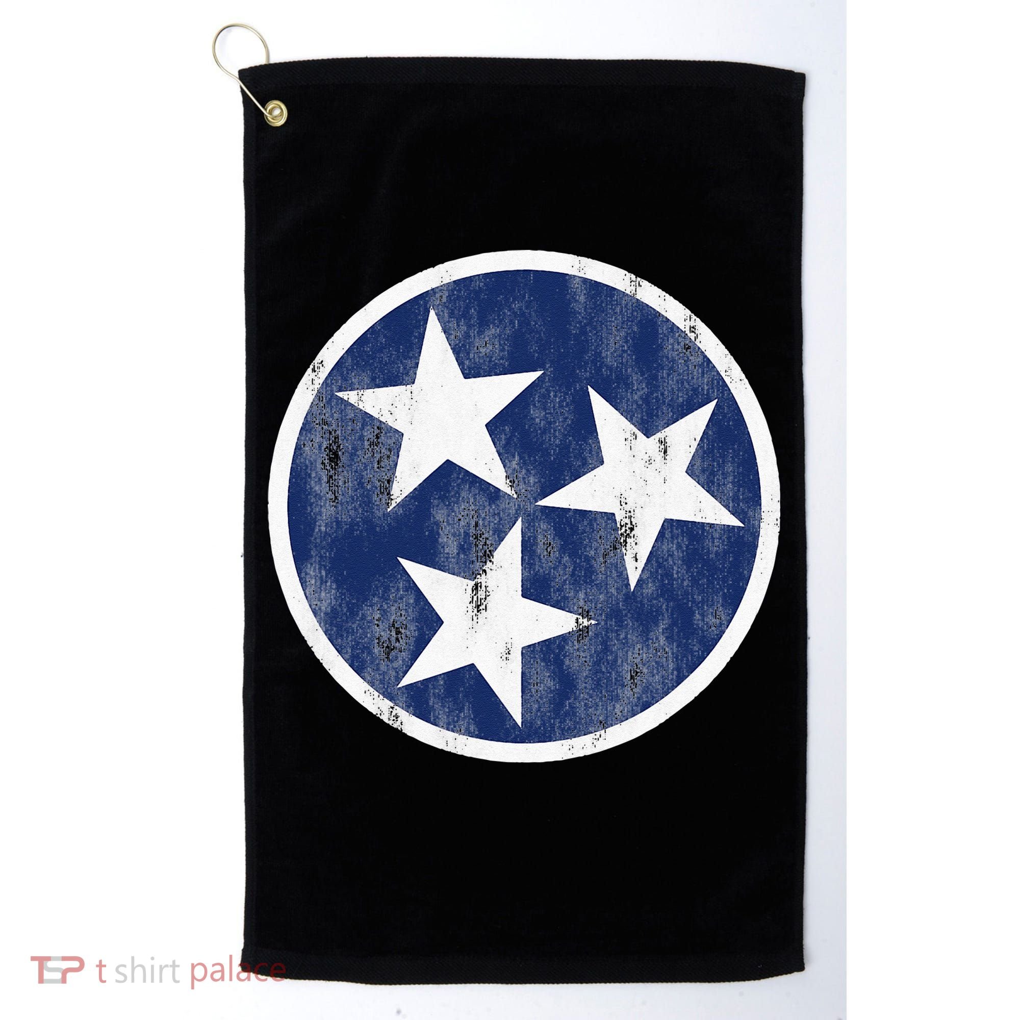 Retro Tennessee Flag Star Logo Volunteer State Nashville TN Golf Towel