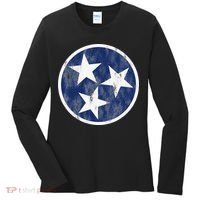 Retro Tennessee Flag Star Logo Volunteer State Nashville TN Women's Long Sleeve Shirt thumb 0