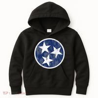 Retro Tennessee Flag Star Logo Volunteer State Nashville TN Kids Hoodie thumb 0