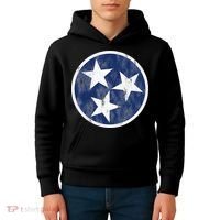 Retro Tennessee Flag Star Logo Volunteer State Nashville TN Kids Hoodie thumb 4