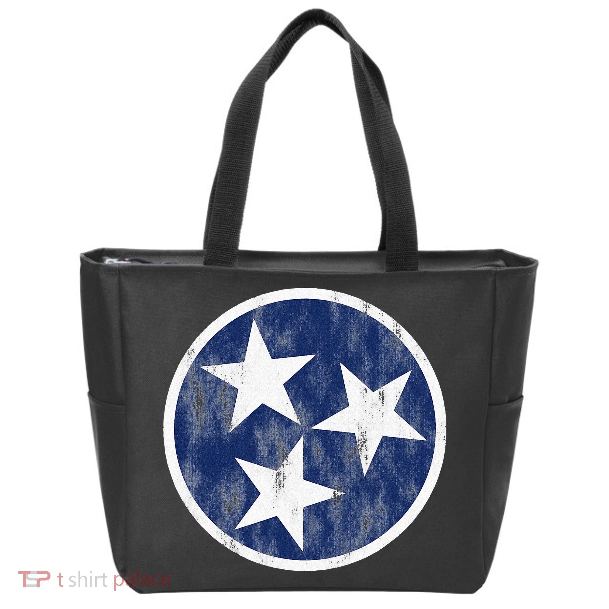 Retro Tennessee Flag Star Logo Volunteer State Nashville TN Tote Bag