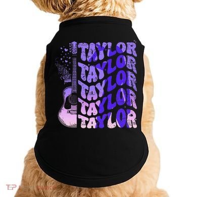 Retro Taylor First Name Vintage Taylor Name Groovy Doggie Tank