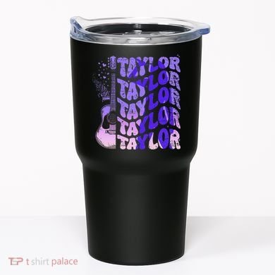 Retro Taylor First Name Vintage Taylor Name Groovy Tumbler