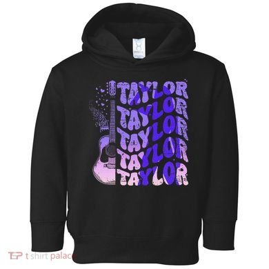 Retro Taylor First Name Vintage Taylor Name Groovy Toddler Hoodie
