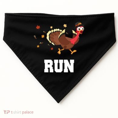 Run Turkey Funny Thanksgiving USA-Made Doggie Bandana