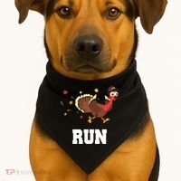 Run Turkey Funny Thanksgiving USA-Made Doggie Bandana thumb 1