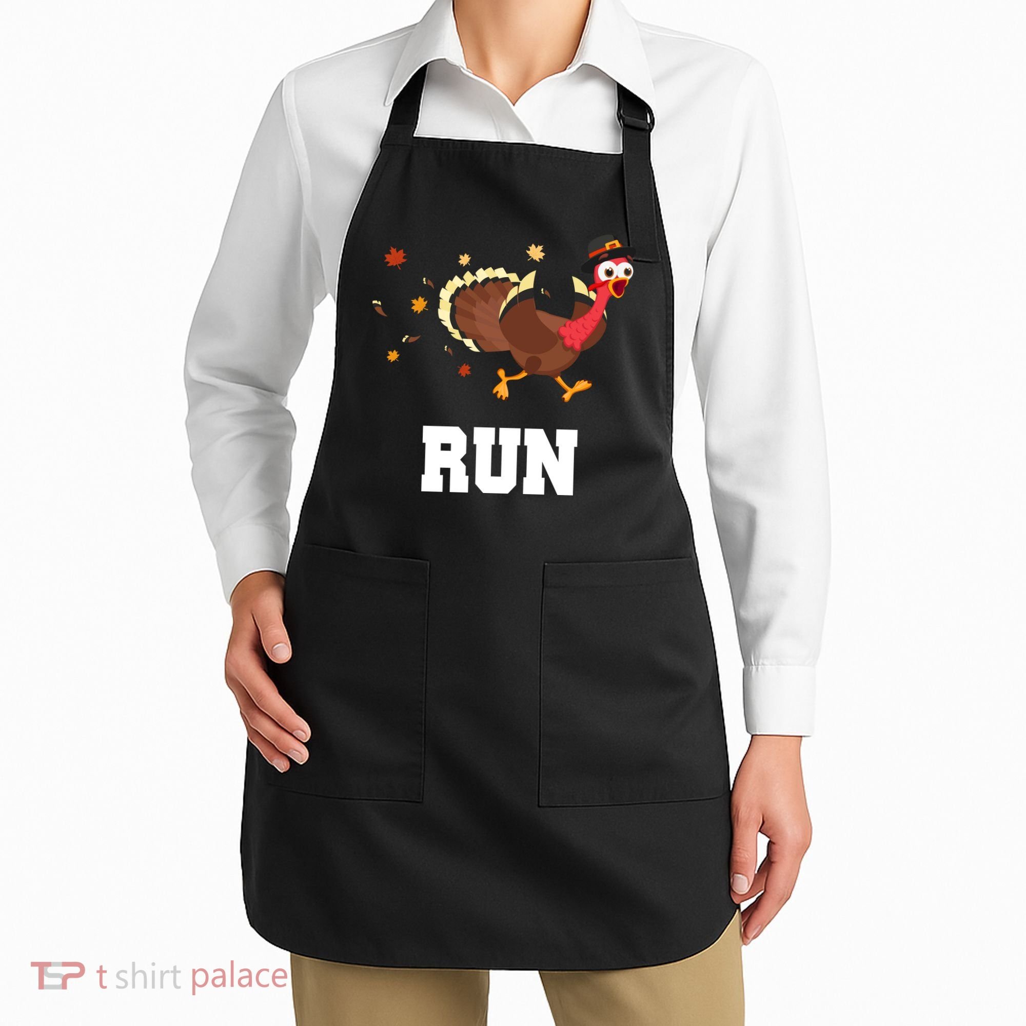 Run Turkey Funny Thanksgiving Apron