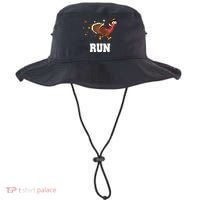 Run Turkey Funny Thanksgiving Bucket Hat thumb 0