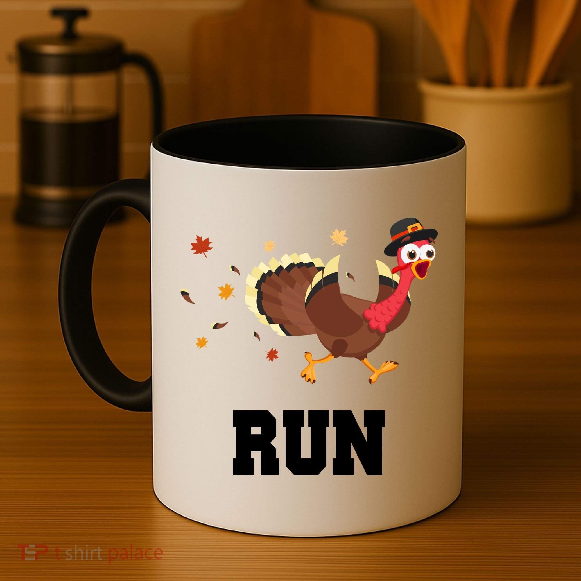 Run Turkey Funny Thanksgiving Coffee Mug