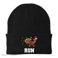 Run Turkey Funny Thanksgiving Beanie thumb 0