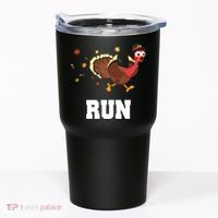 Run Turkey Funny Thanksgiving Tumbler thumb 0