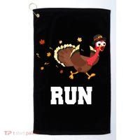 Run Turkey Funny Thanksgiving Golf Towel thumb 0