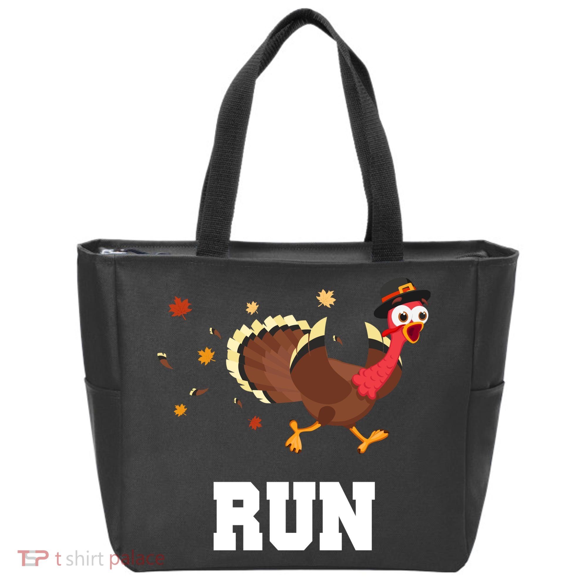 Run Turkey Funny Thanksgiving Tote Bag