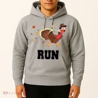 Run Turkey Funny Thanksgiving Hoodie thumb 2