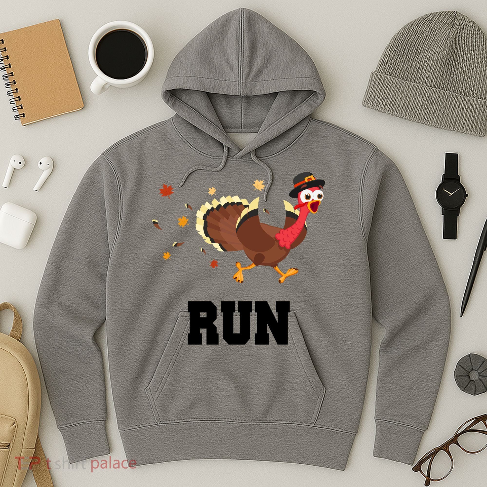 Run Turkey Funny Thanksgiving Hoodie