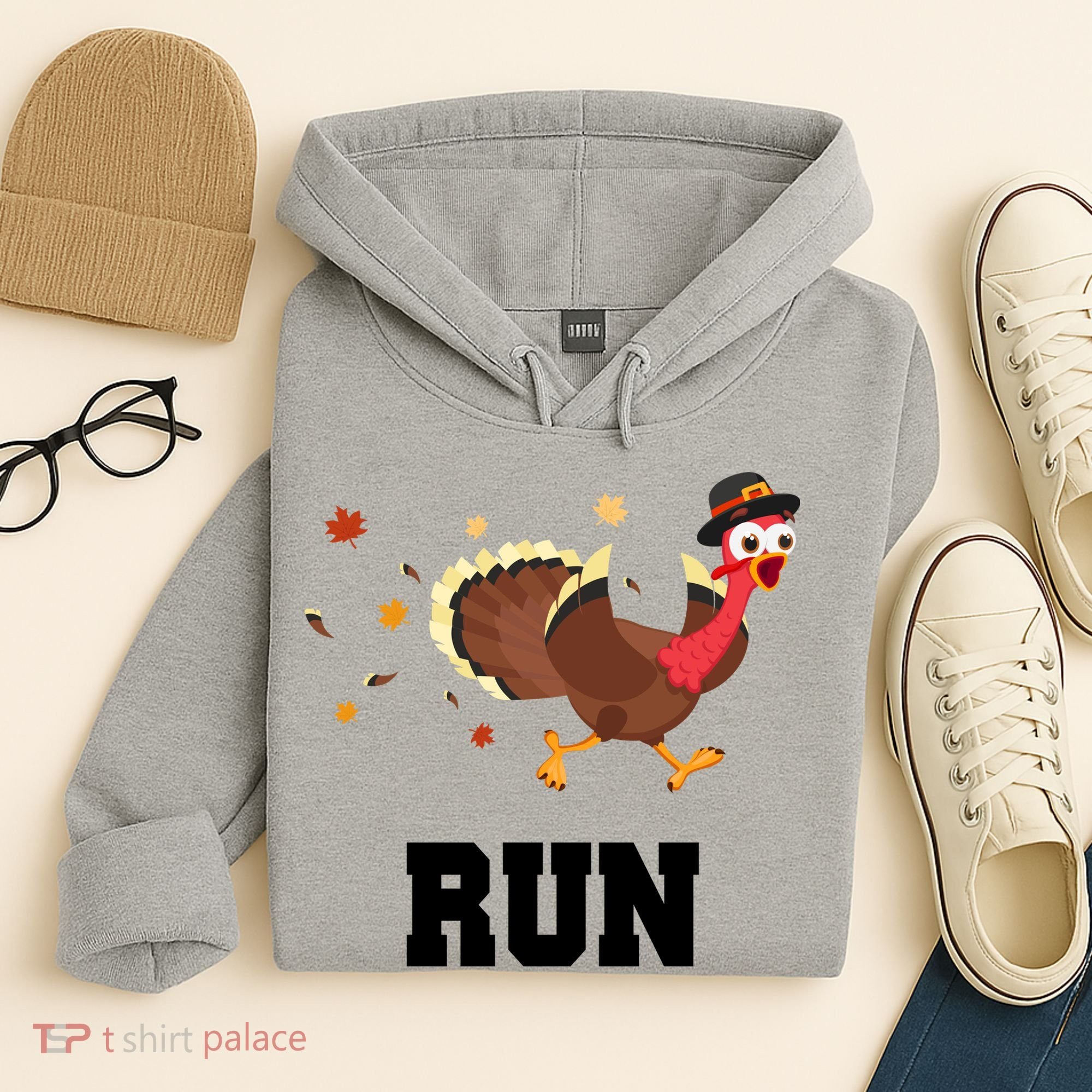 Run Turkey Funny Thanksgiving Hoodie