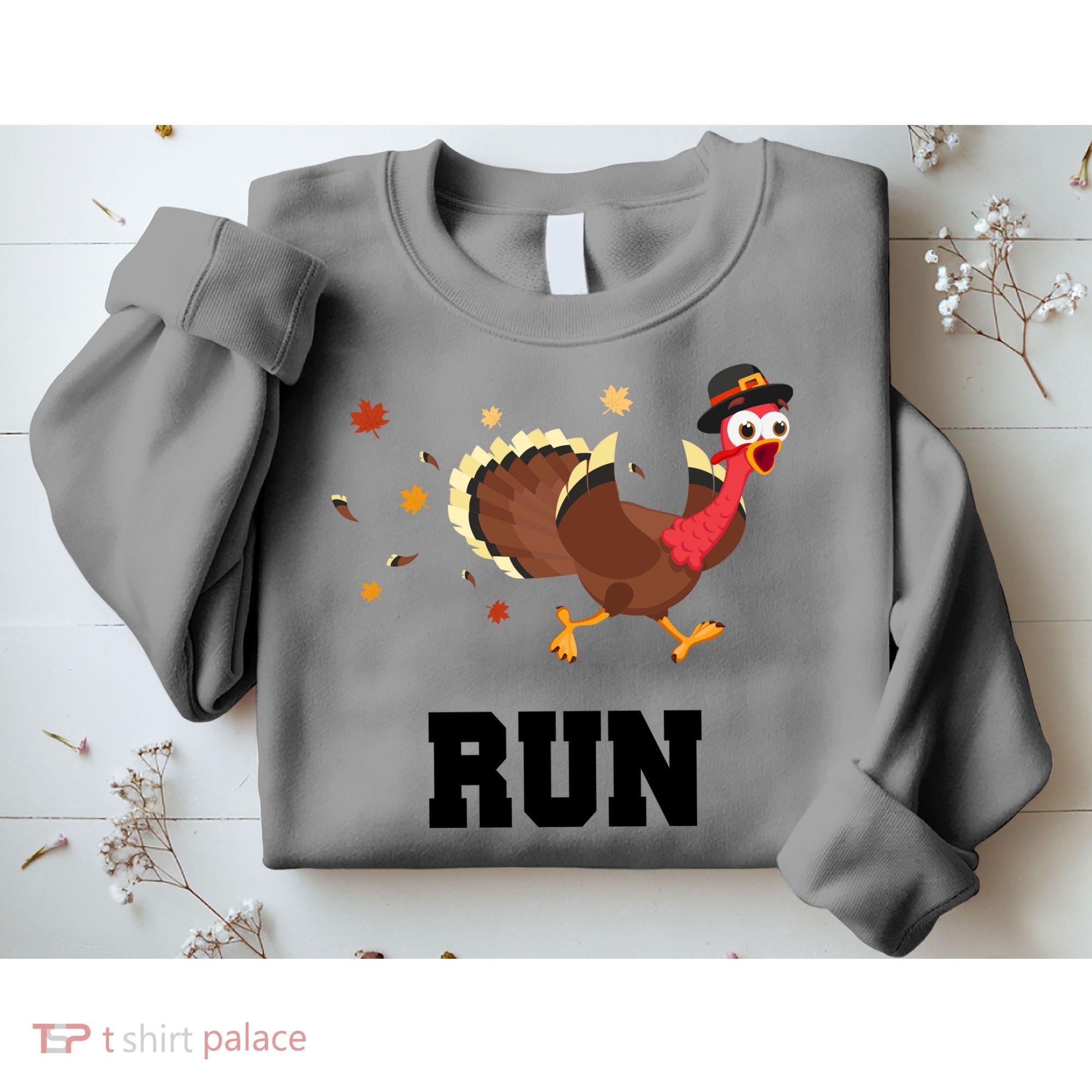 Run Turkey Funny Thanksgiving Sweatshirt
