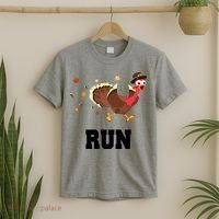 Run Turkey Funny Thanksgiving T-Shirt thumb 2