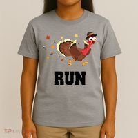 Run Turkey Funny Thanksgiving T-Shirt thumb 4
