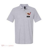 Run Turkey Funny Thanksgiving Polo thumb 0