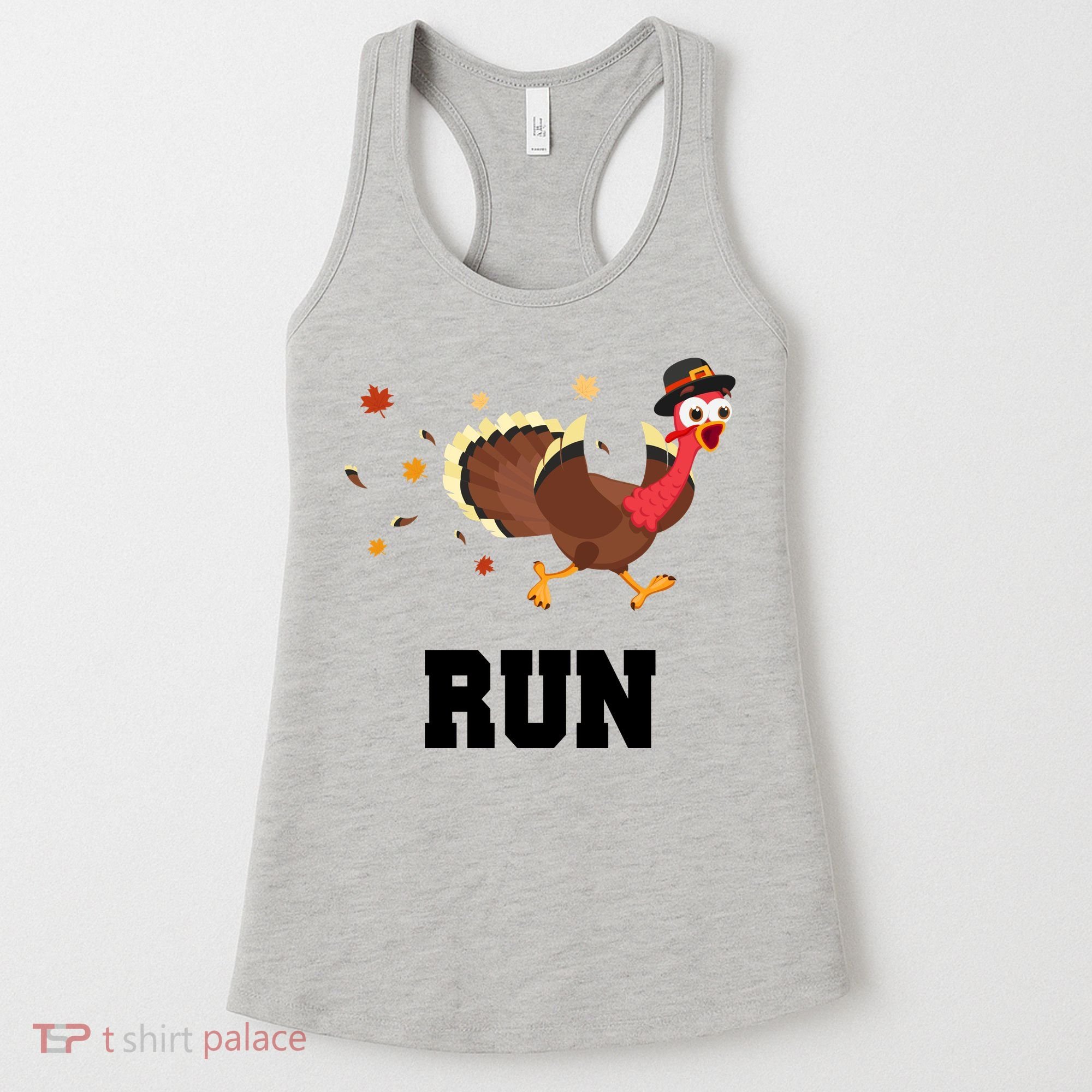 Run Turkey Funny Thanksgiving Women's Tank Top