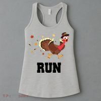 Run Turkey Funny Thanksgiving Women's Tank Top thumb 3
