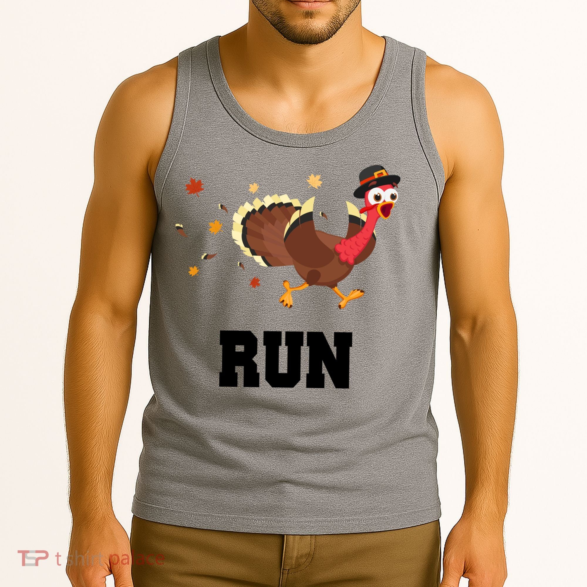 Run Turkey Funny Thanksgiving Tank Top