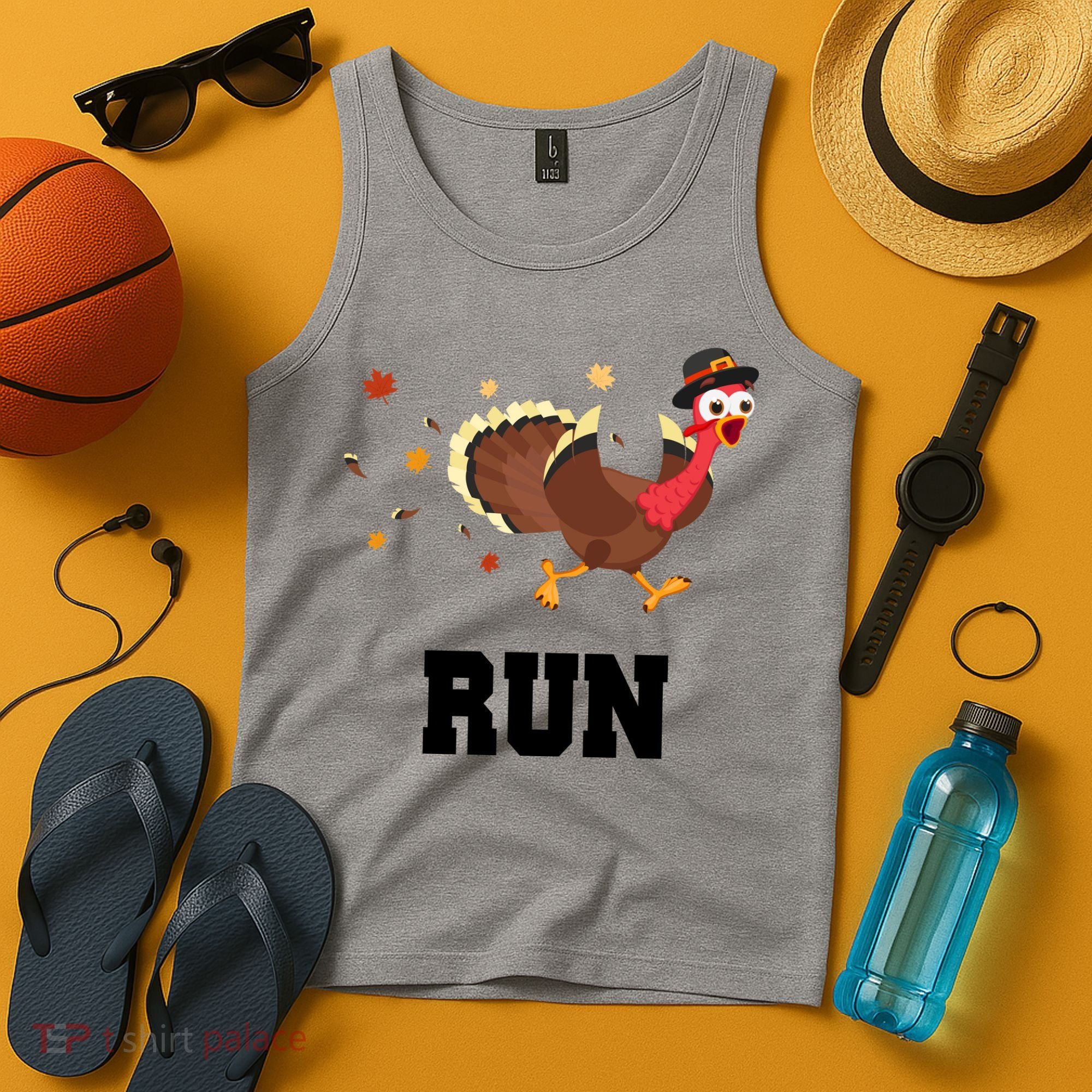 Run Turkey Funny Thanksgiving Tank Top