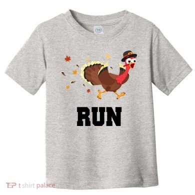 Run Turkey Funny Thanksgiving Toddler T-Shirt
