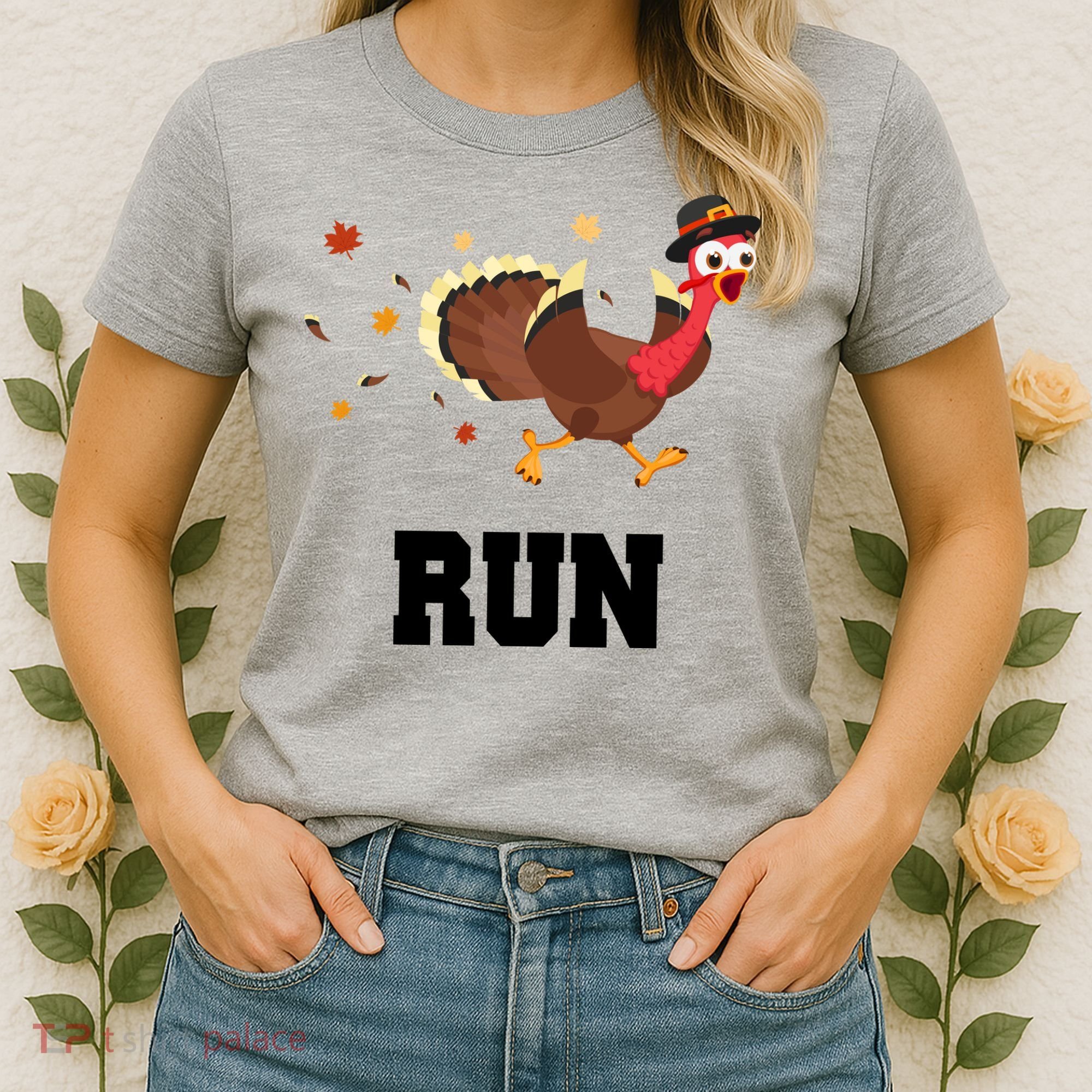 Run Turkey Funny Thanksgiving Women's T-Shirt