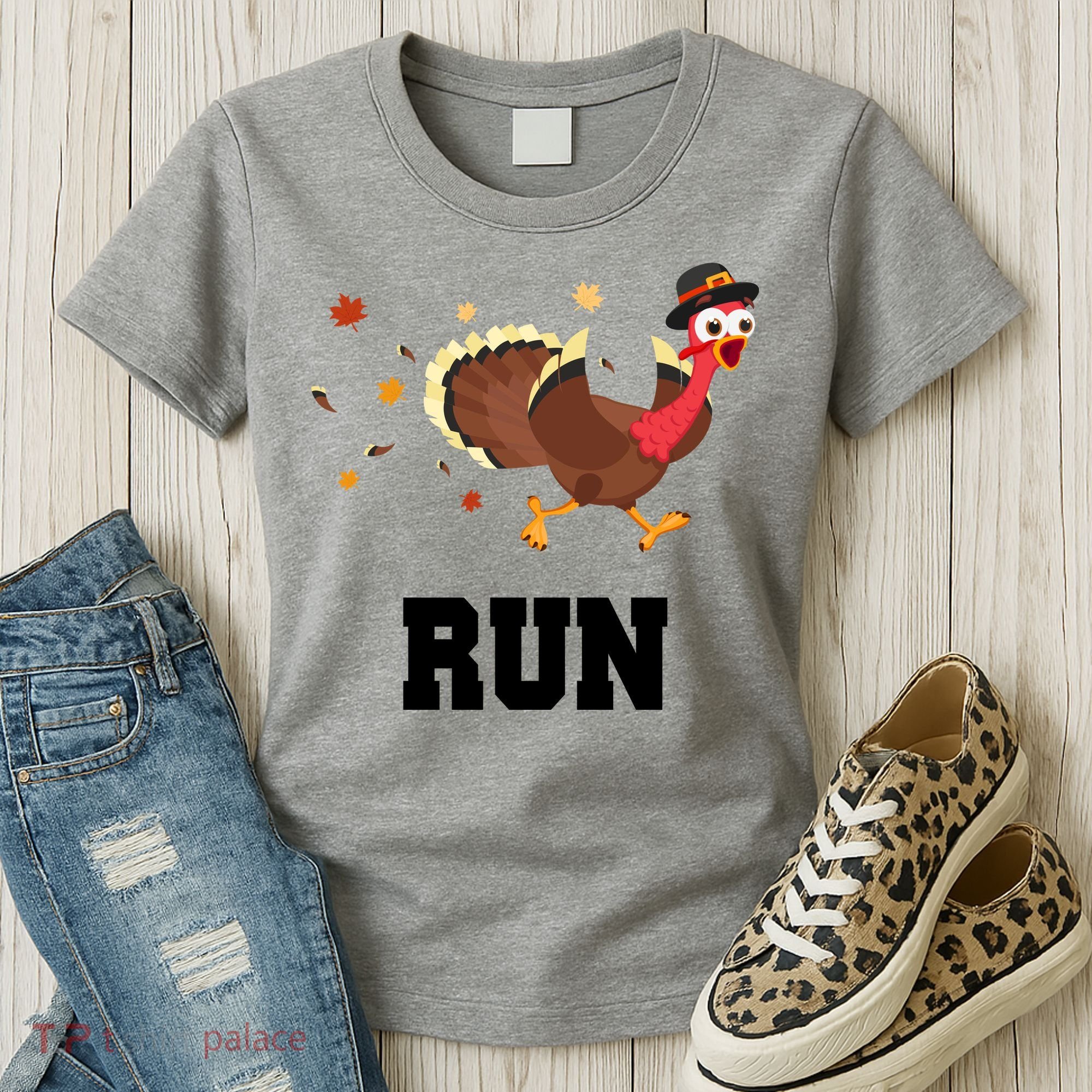 Run Turkey Funny Thanksgiving Women's T-Shirt