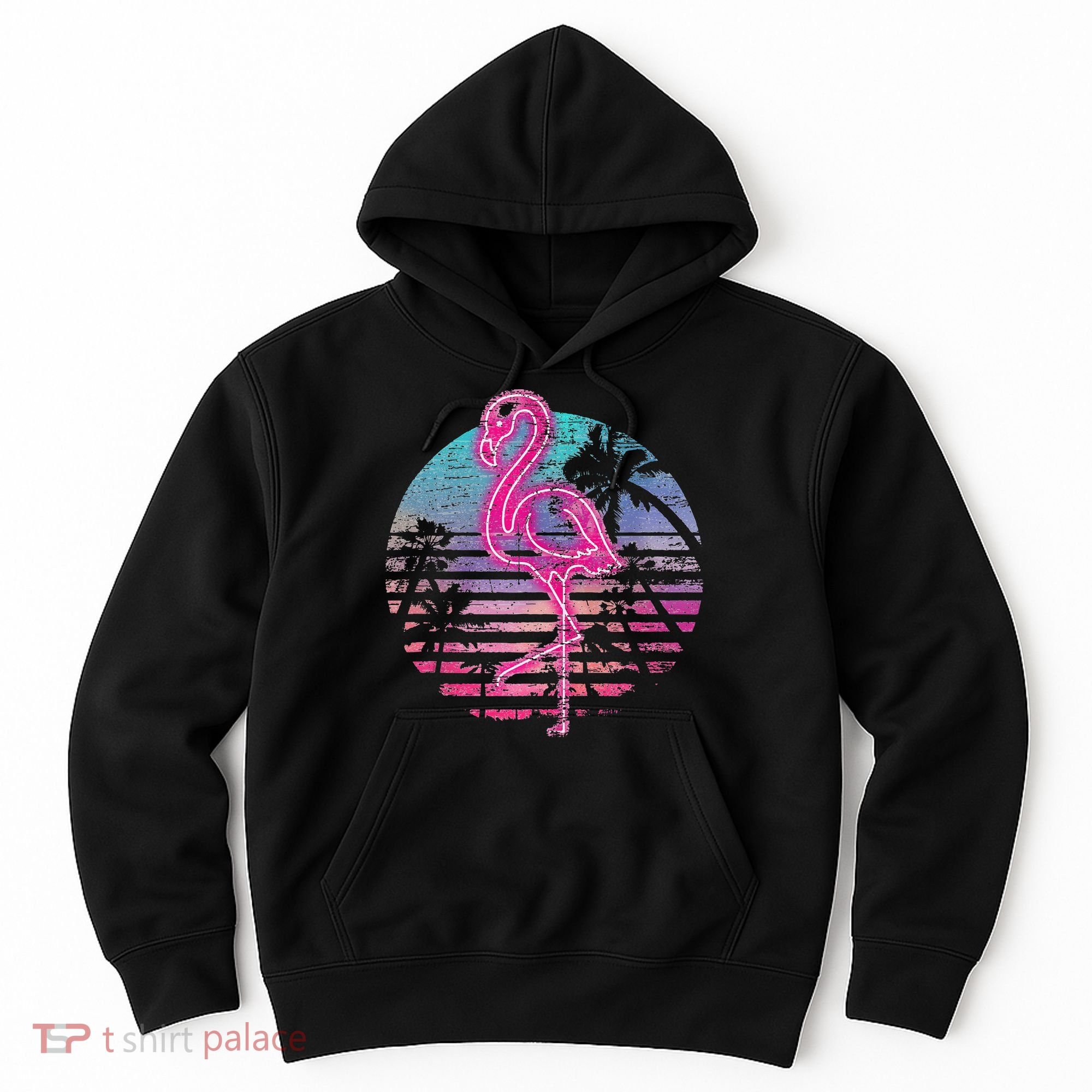 Retro Tropic Flamingo Hoodie