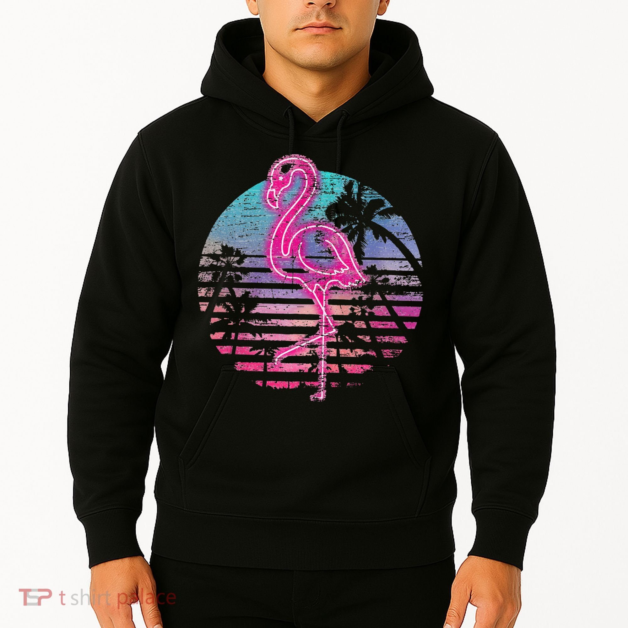 Retro Tropic Flamingo Hoodie