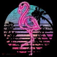 Retro Tropic Flamingo Long Sleeve Shirt thumb 2