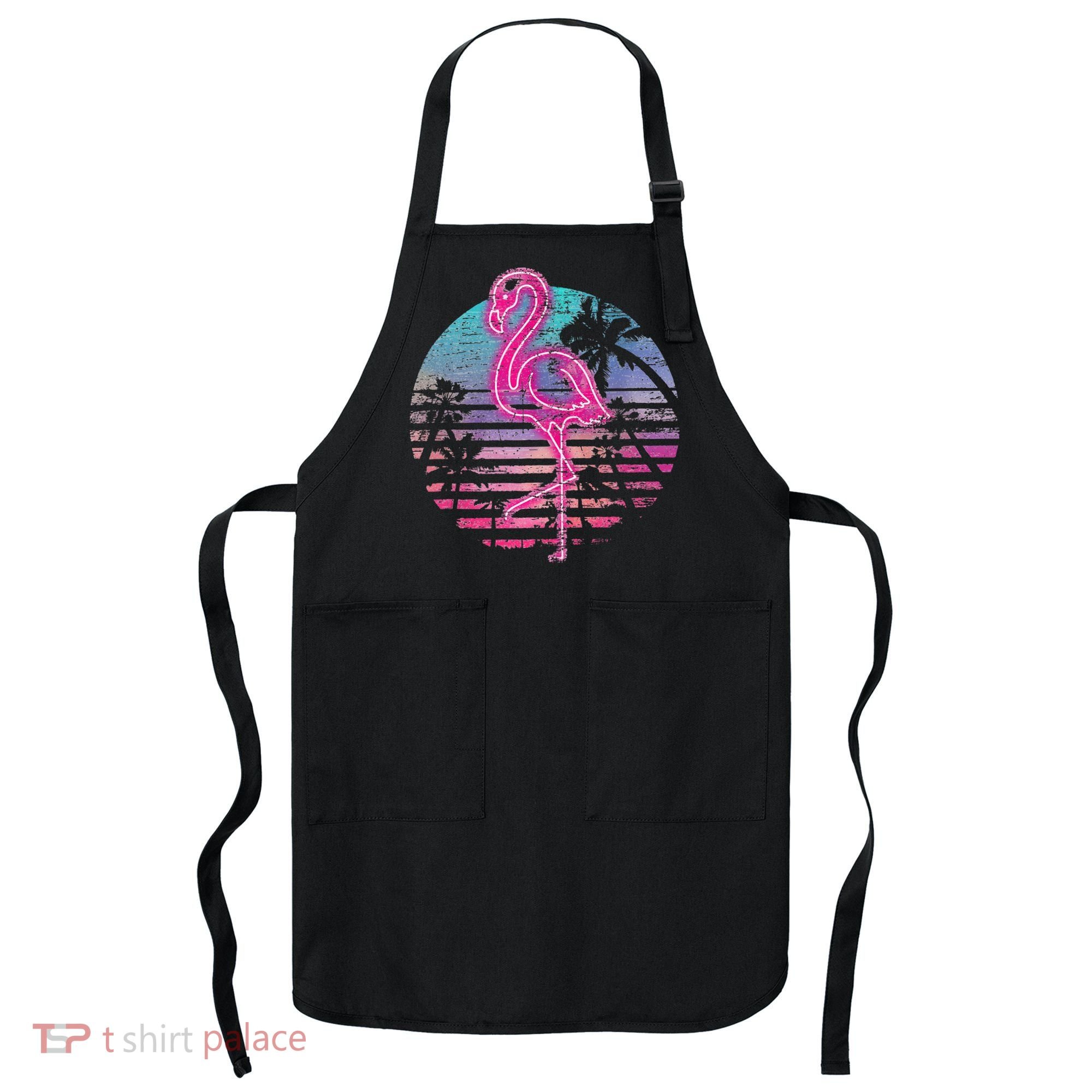 Retro Tropic Flamingo Apron