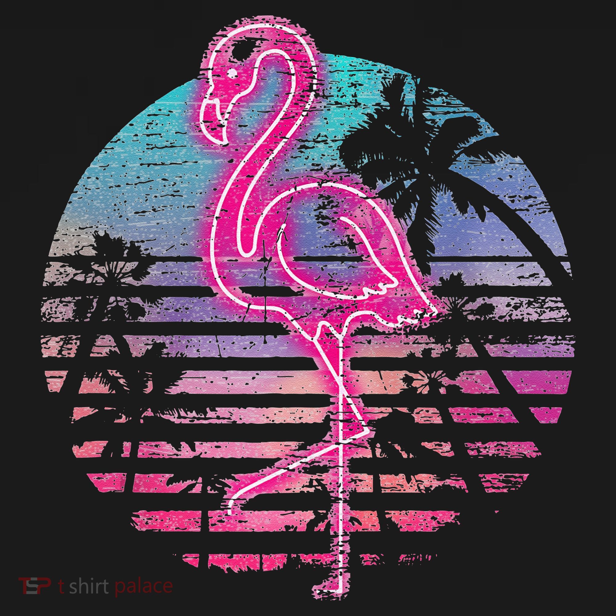 Retro Tropic Flamingo Bucket Hat