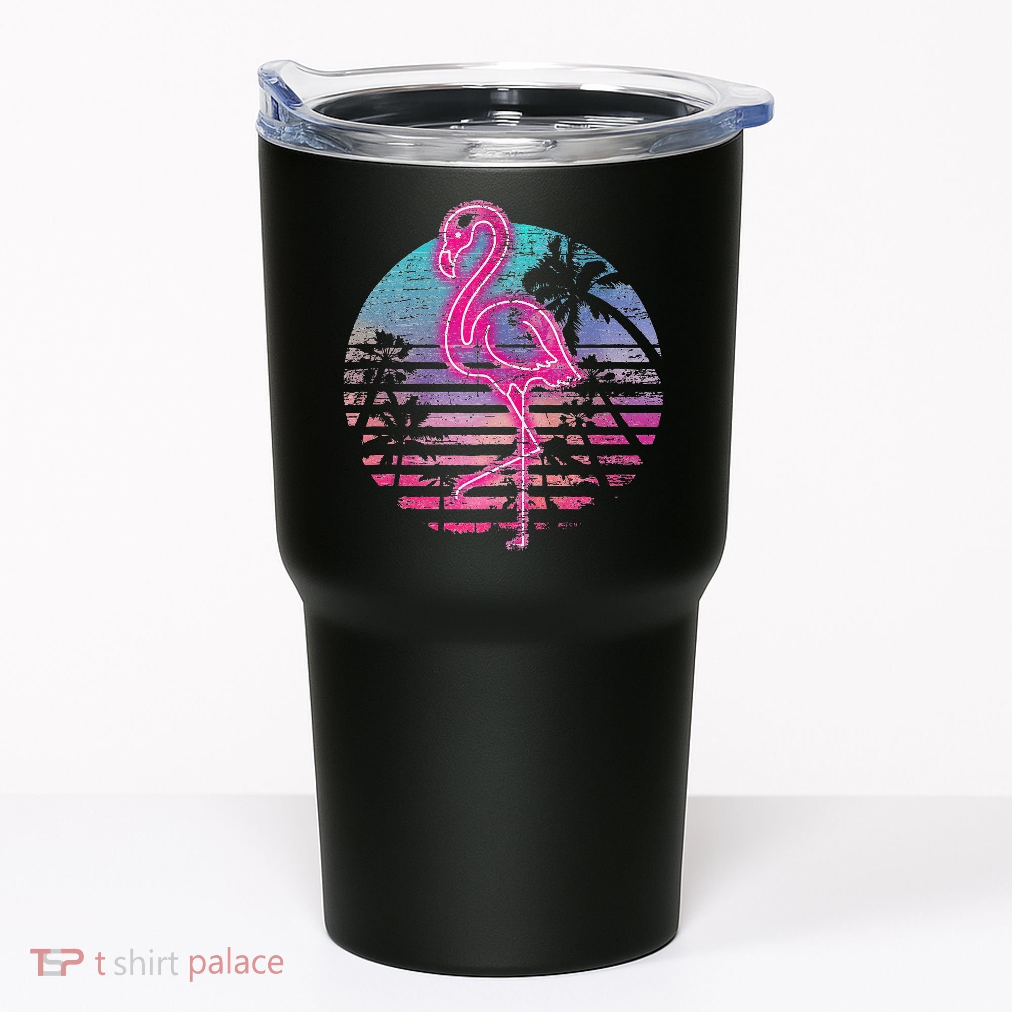 Retro Tropic Flamingo Tumbler